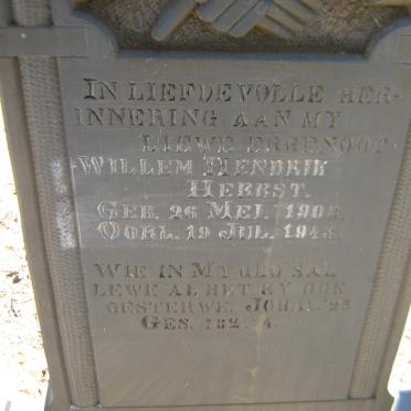 HERBST Willem Hendrik 1903-1943