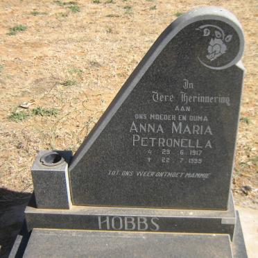 HOBBS Anna Maria Petronella 1917-1999