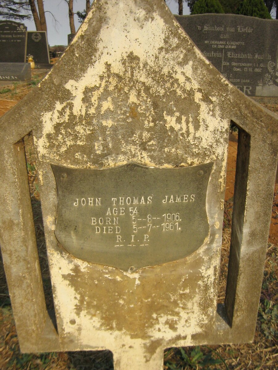 JAMES John Thomas 1906-1961