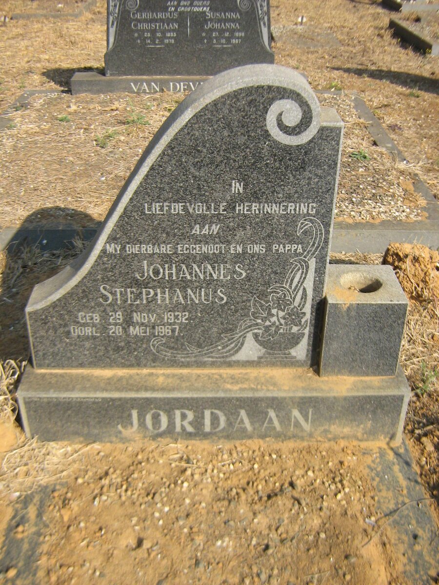 JORDAAN Johannes Stephanus 1932-1967