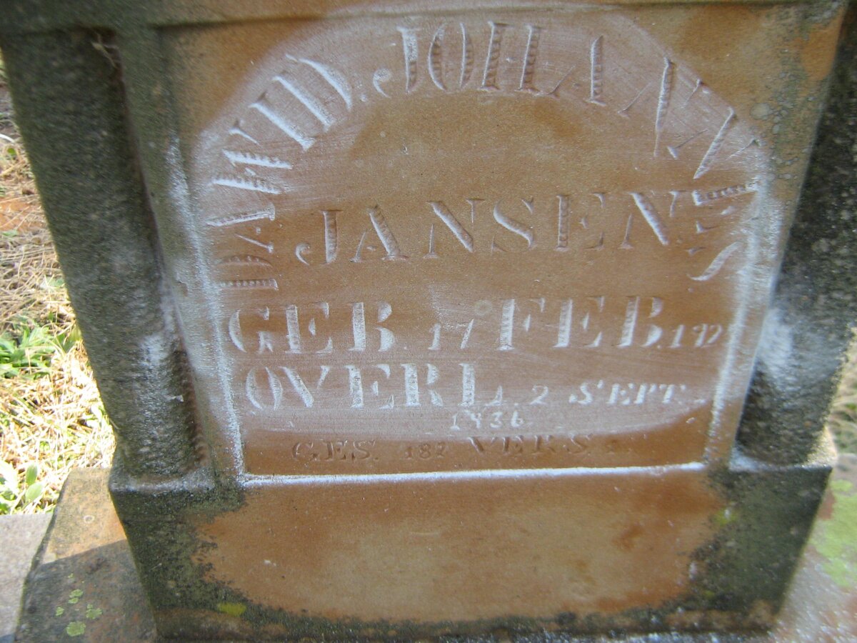 JANSEN Dawid Johannes 1925-1936