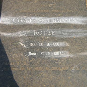 KOTZE Cornelis Hermanus 1890-1967