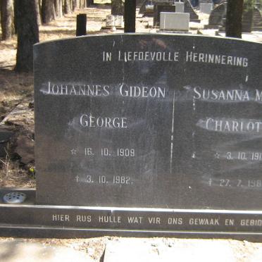 KEYSER Johannes Gideon George 1909-1982 &amp; Susanna Maria Charlotta 1911-1989