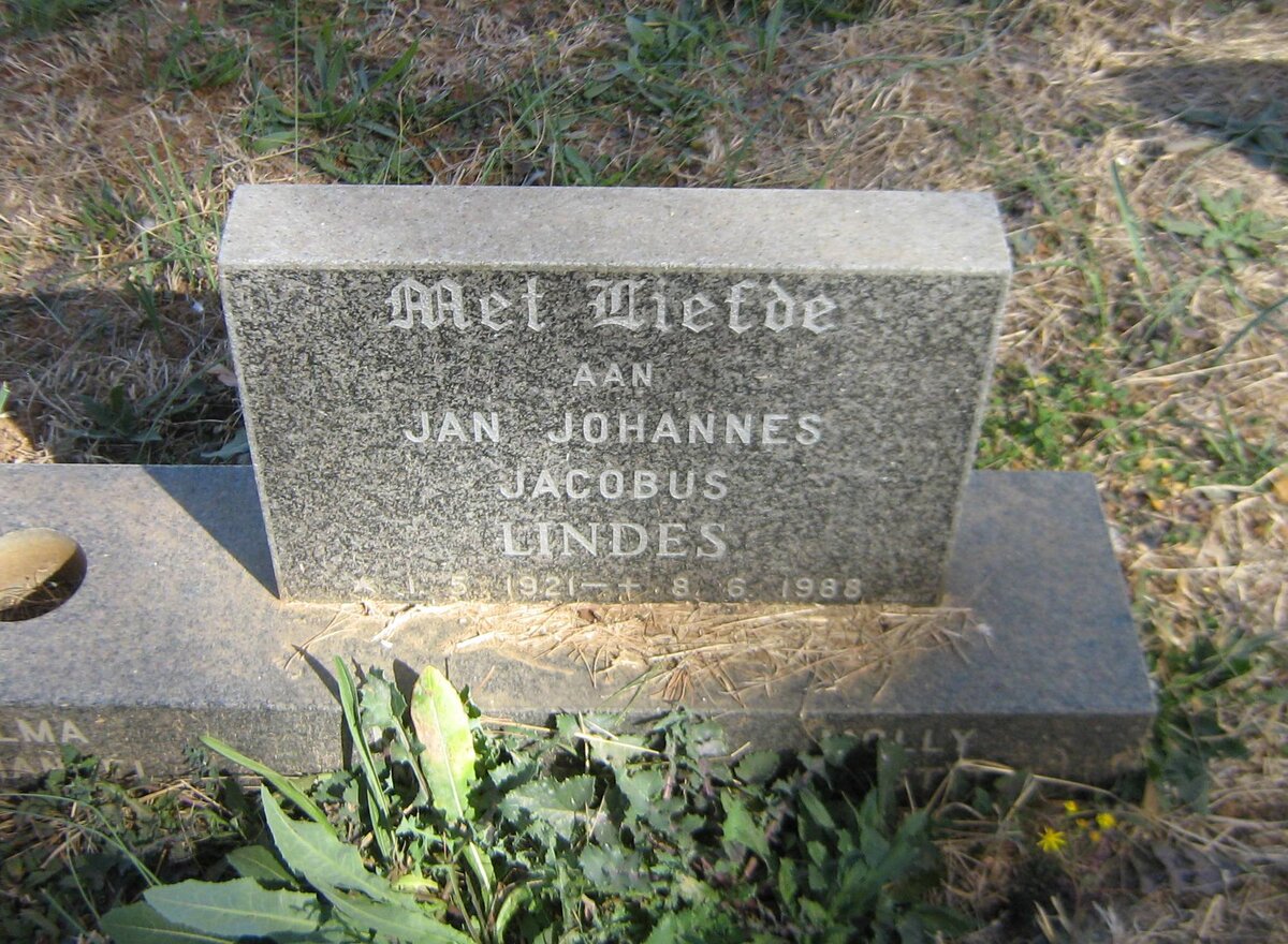 LINDES Jan Johannes Jacobus 1921-1988