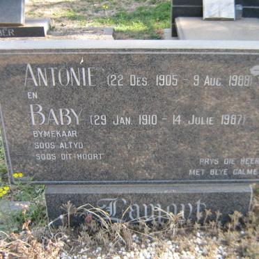 LAMONT Antonie 1905-1988 &amp; Baby 1910-1987