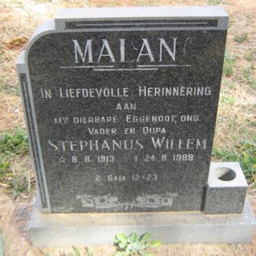 MALAN Stephanus Willem 1913-1989