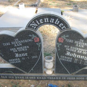 NIENABER Johnny 1938-1997 &amp; Jane 1942-