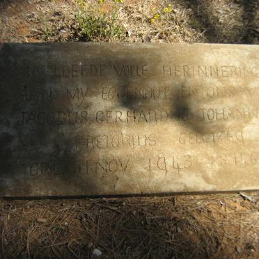 PRETORIUS Jacobus Gerhardus Johannes 1869-1943