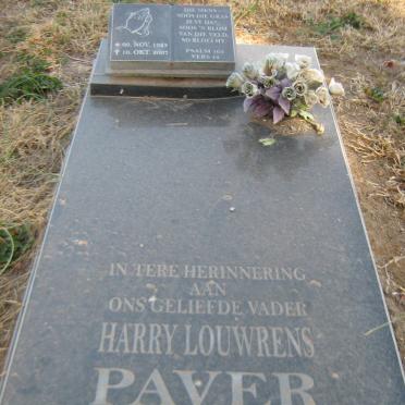 PAVER Harry Louwrens 1923-2007