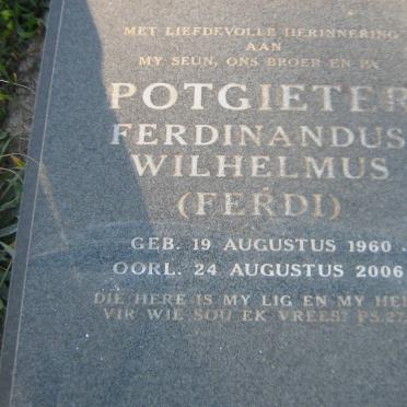 POTGIETER Ferdinandus Wilhelmus 1960-2006