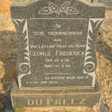 PREEZ George Frederick, du 1928 -1960