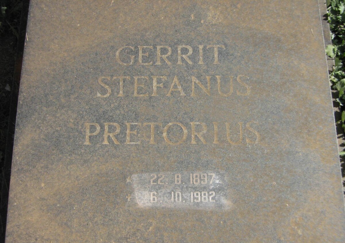 PRETORIUS Gerrit Stefanus 1897-1982