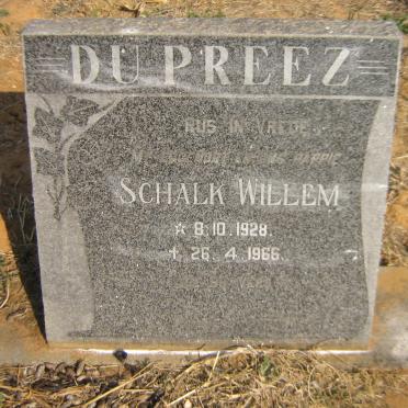 PREEZ Schalk Willem, du 1928-1966