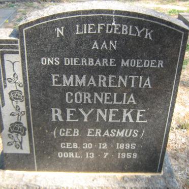 REYNEKE Emmarentia Cornelia nee ERASMUS 1895-1959