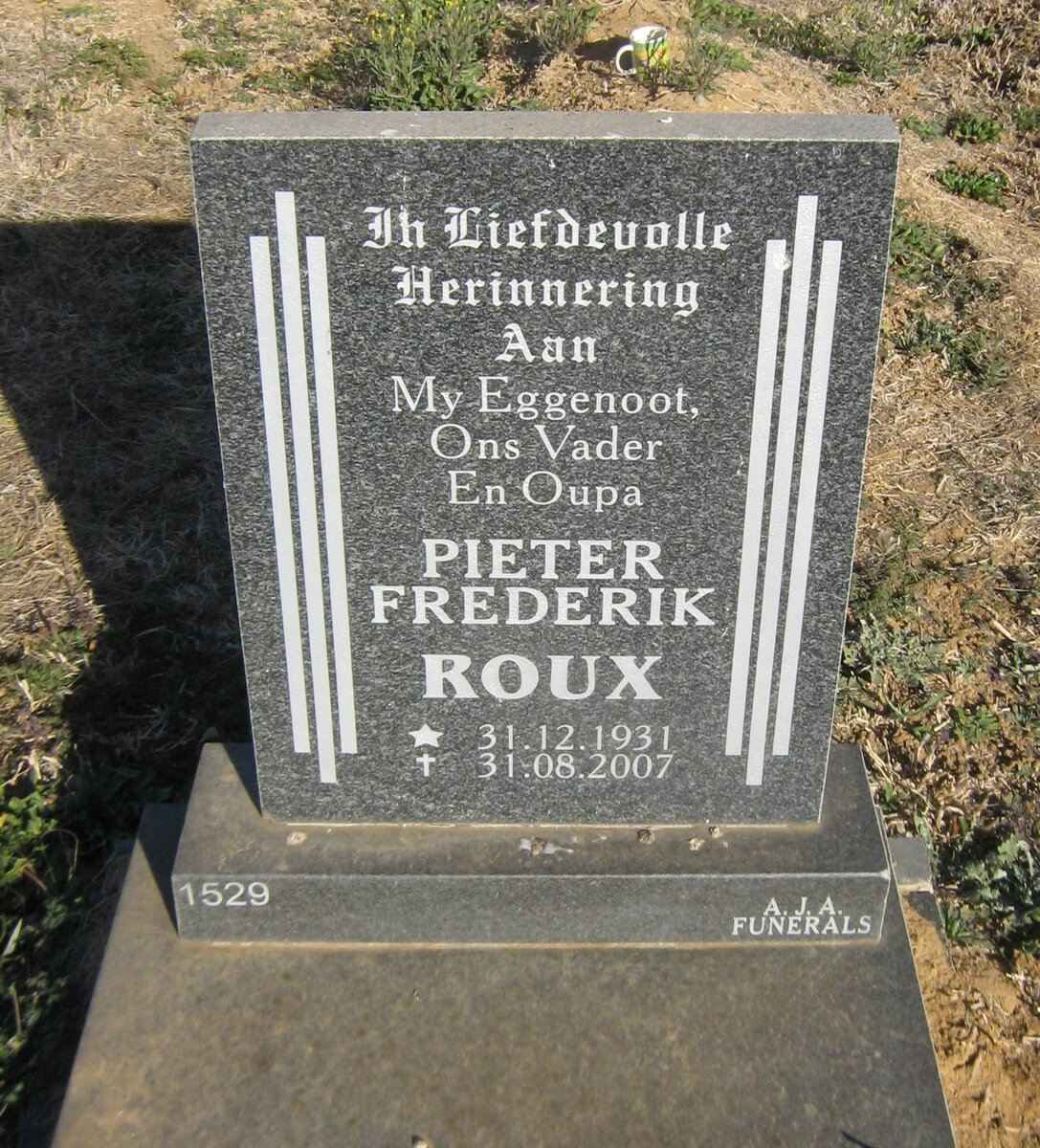 ROUX Pieter Frederik 1931-2007
