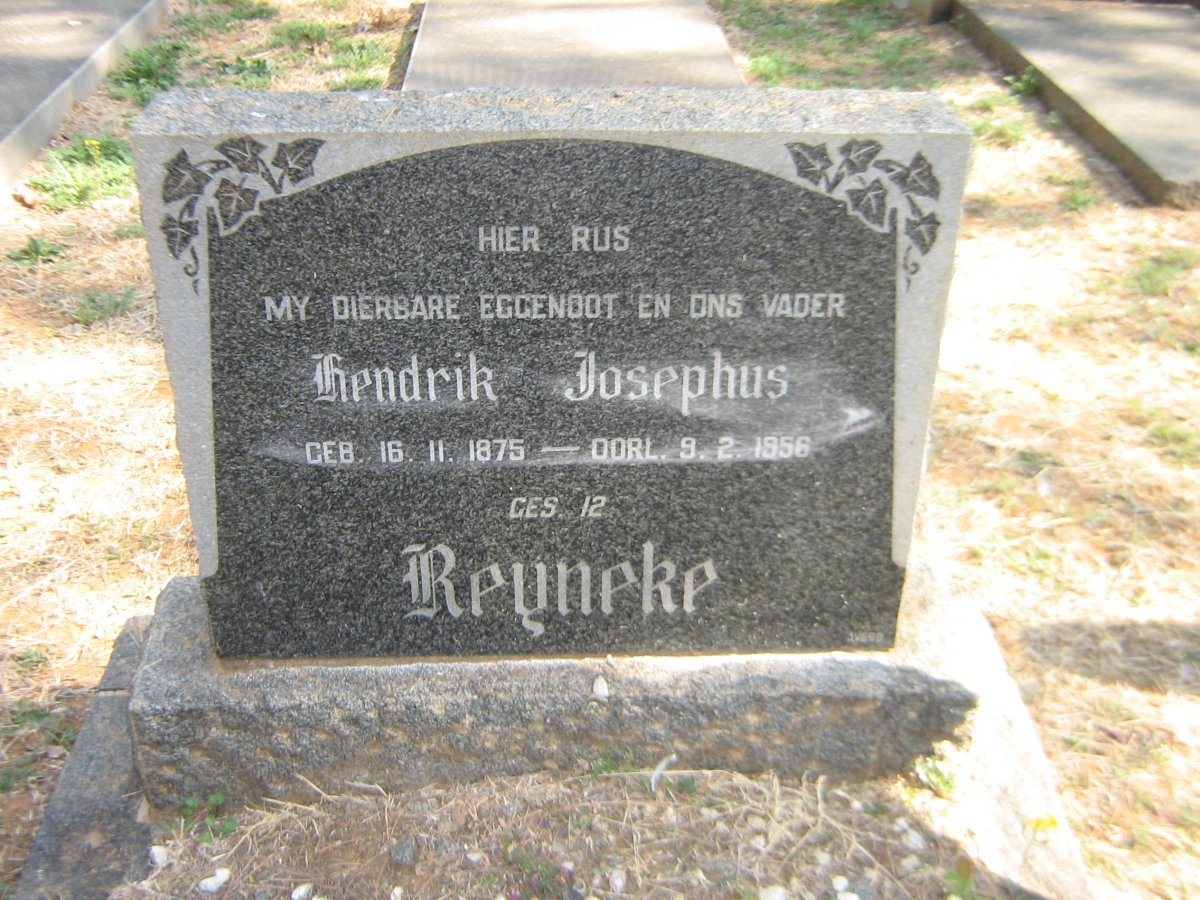 REYNEKE Hendrik Josephus 1875-1956