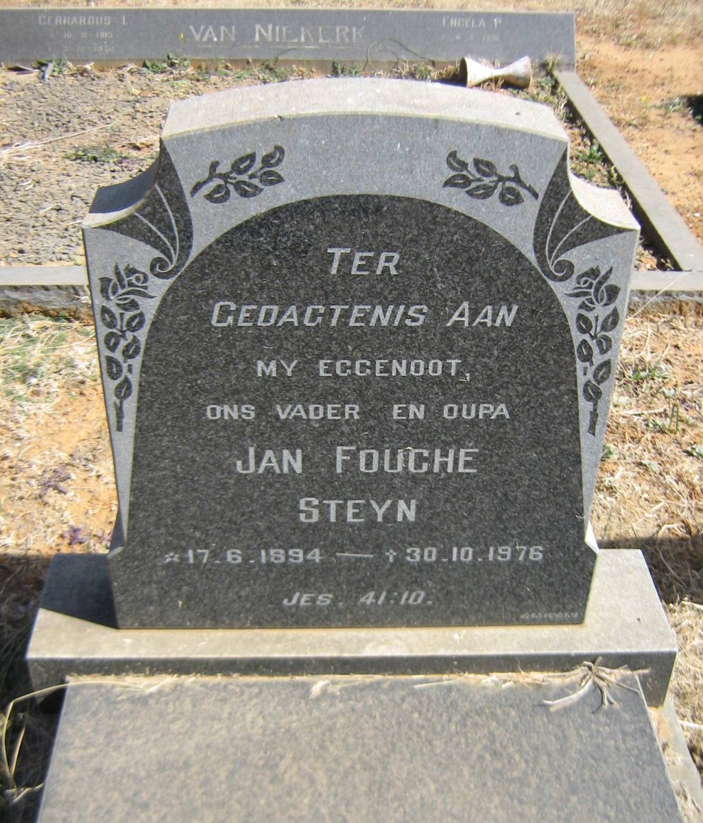 STEYN Jan Fouché 1894-1976