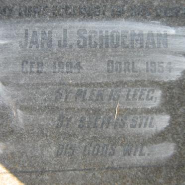 SCHOEMAN Jan J. 1904-1954
