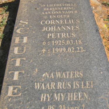 SCHUTTE Cornelius Johannes Petrus 1925-1999