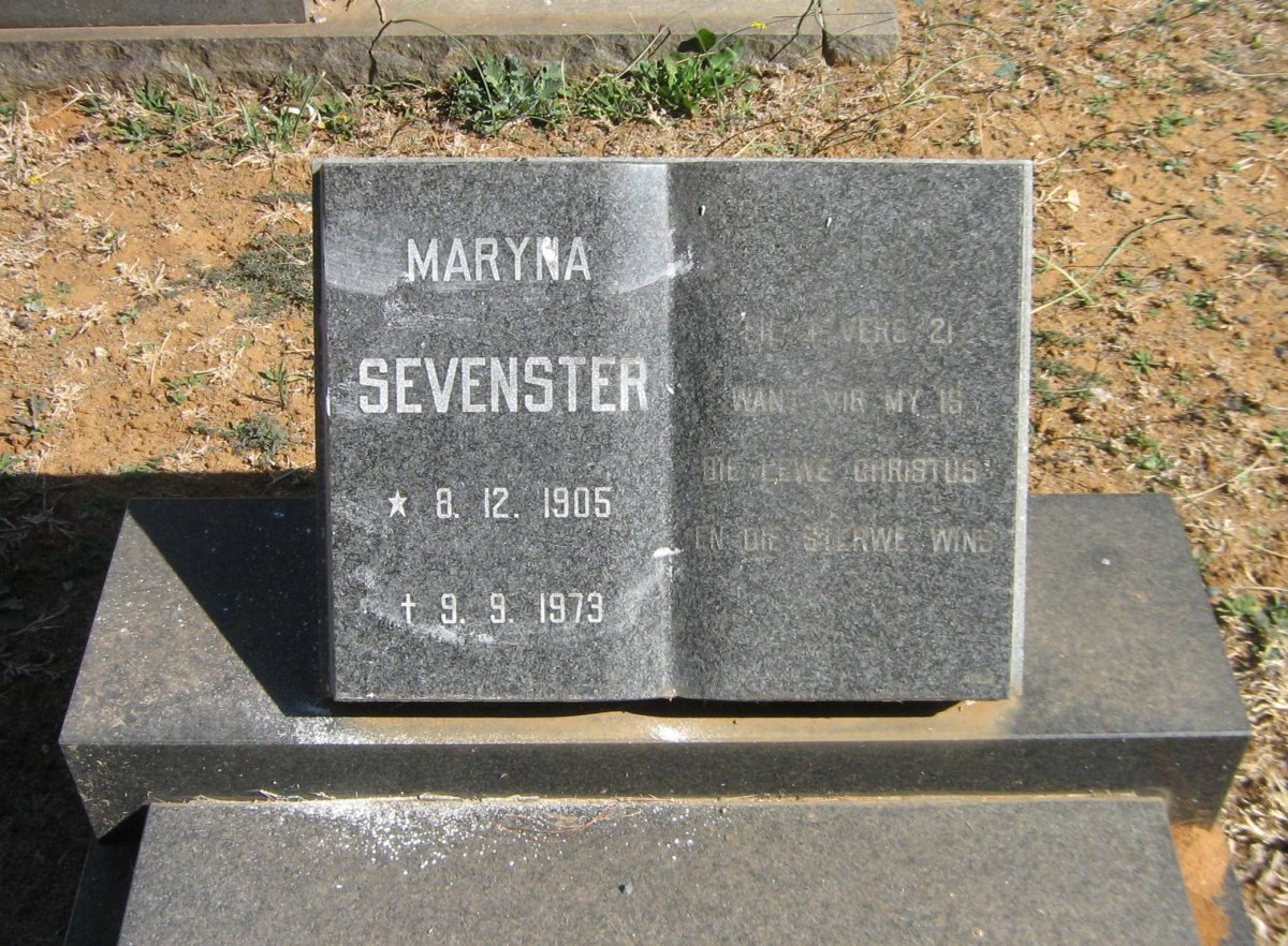 SEVENSTER Maryna 1905-1973