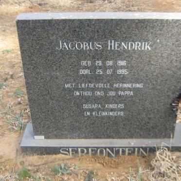 SERFONTEIN Jacobus Hendrik 1916-1995