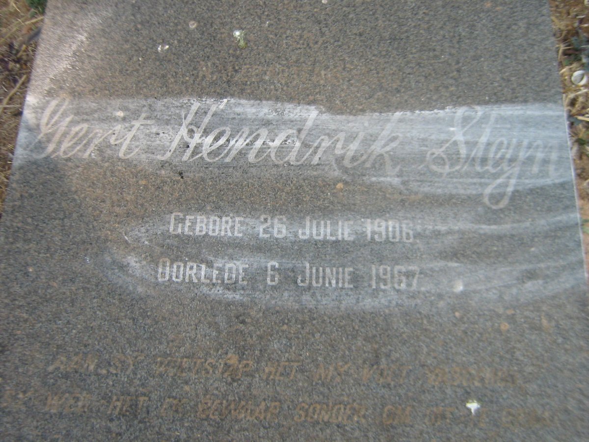 STEYN Gert Hendrik 1906-1967