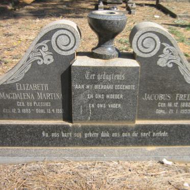 STADEN Jacobus Frederik, van 1882-1959 &amp; Elizabeth Magdalena Martina DU PLESSIS 1885-1953