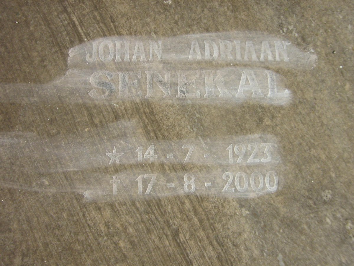 SENEKAL Johan Adriaan 1923-2000