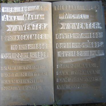 VENTER Michiel, v.d. 1863-1936 &amp; Anna Maria KOEKEMOER 1866-1939