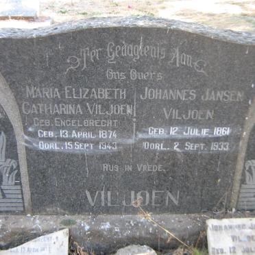 VILJOEN Johannes Jansen 1861-1933  &amp; Maria Elizabeth Catharina ENGELBRECHT 1874-1943