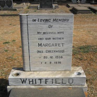 WHITFIELD Margaret nee GREENWOOD 1930-1976