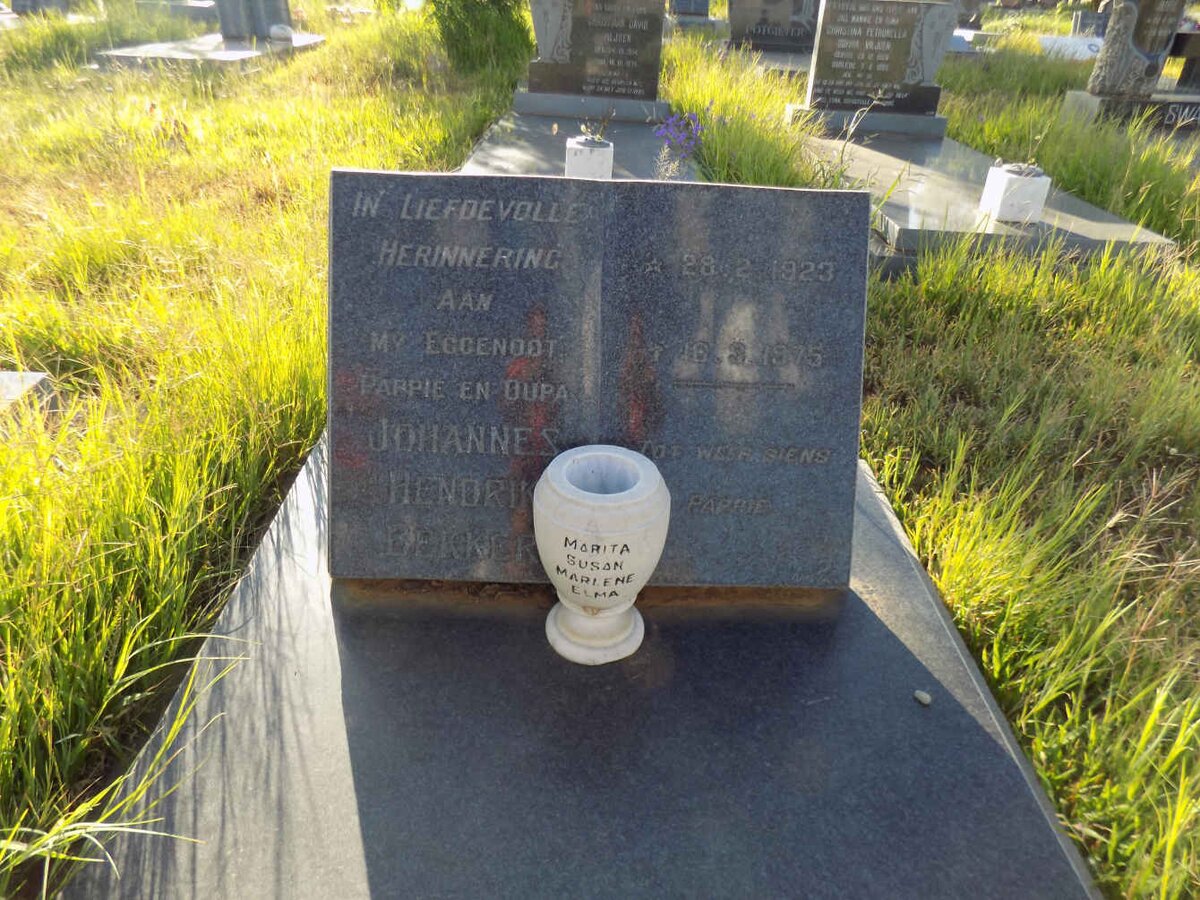 BEKKER Johannes Hendrik 1923-1975