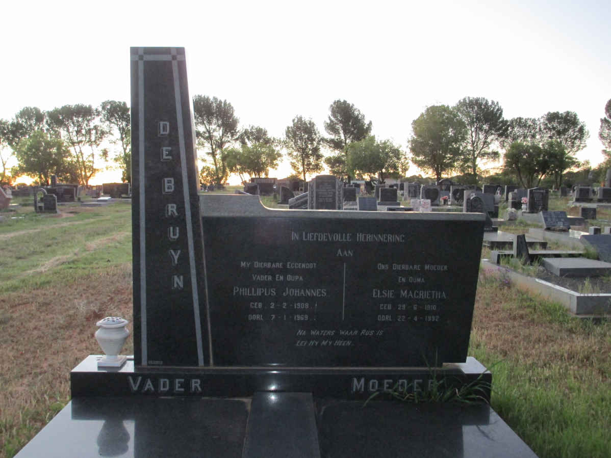 BRUYN Phillipus Johannes, de 1908-1969 &amp; Elsie Magrietha 1910-1992