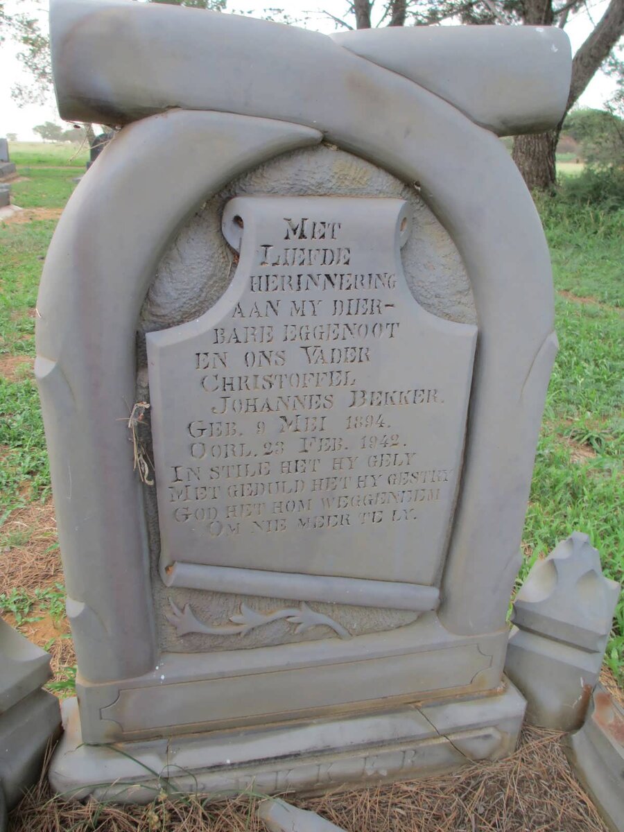 BEKKER Christoffel Johannes 1894-1942