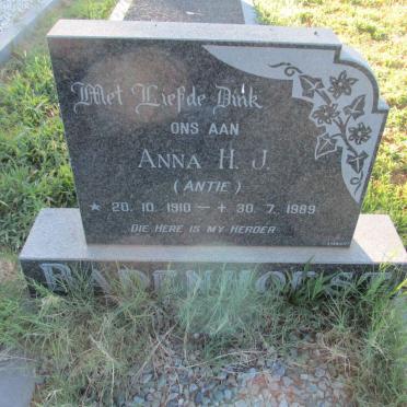 BADENHORST Anna H.J. 1910-1989