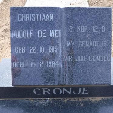 CRONJE Christiaan Rudolf de Wet 1915-1984