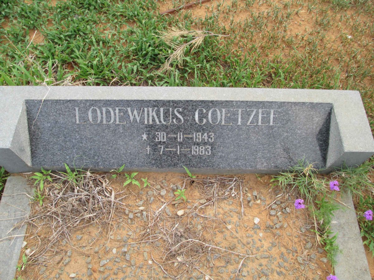 COETZEE Lodewikus 1943-1983
