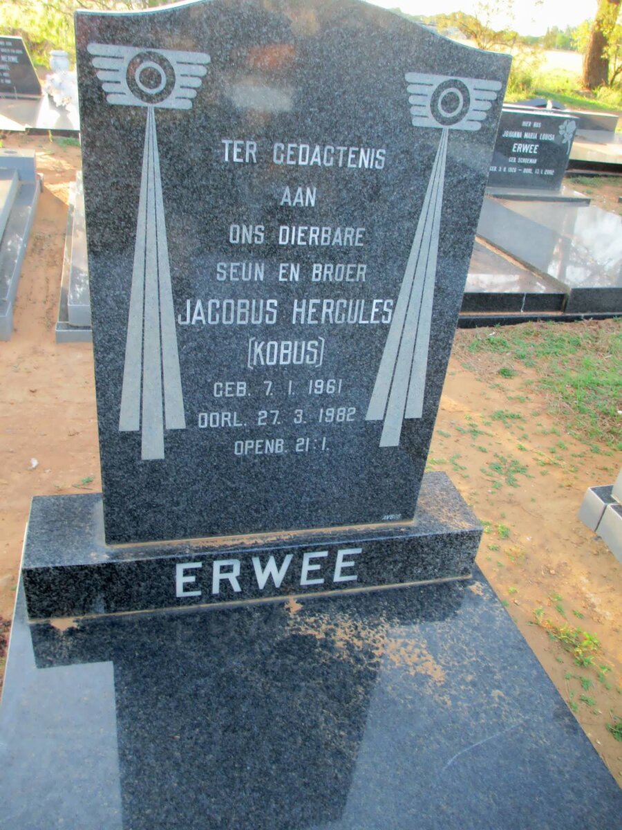 ERWEE Jacobus Hercules 1961-1982
