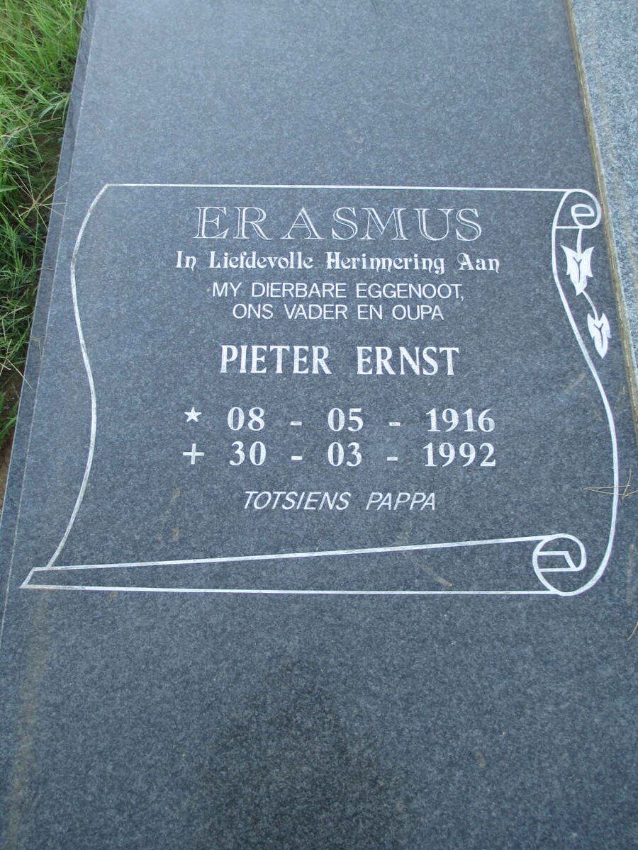 ERASMUS Pieter Ernst 1916-1992