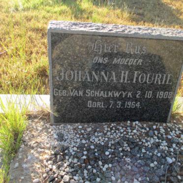 FOURIE Johanna H. nee VAN SCHALKWYK 1908-1964