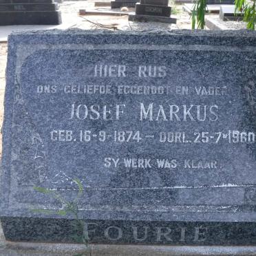 FOURIE Josef Markus 1874-1960