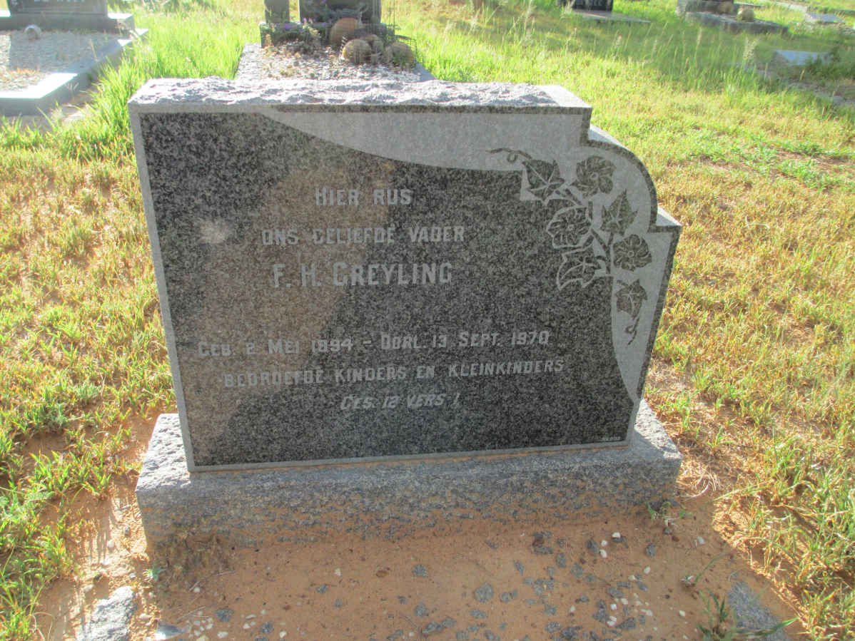 GREYLING F.H. 1894-1970