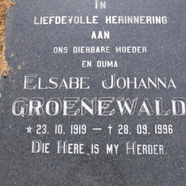 GROENEWALD Elsabe Johanna 1919-1996