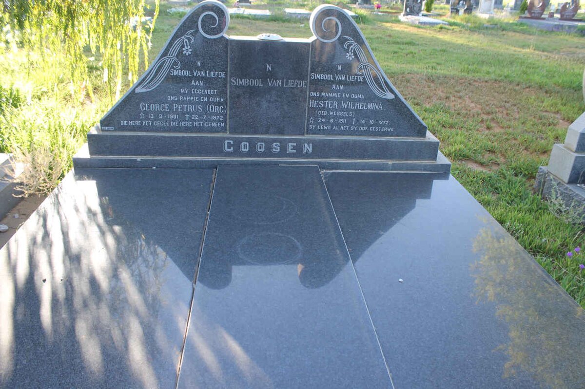 GOOSEN George Petrus 1901-1972 &amp; Hester Wilhelmina WESSELS 1911-1972