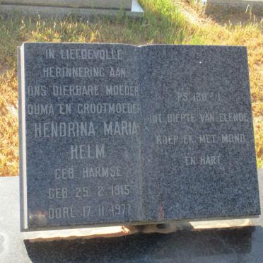 HELM Hendrina Maria nee HARMSE 1915-1977
