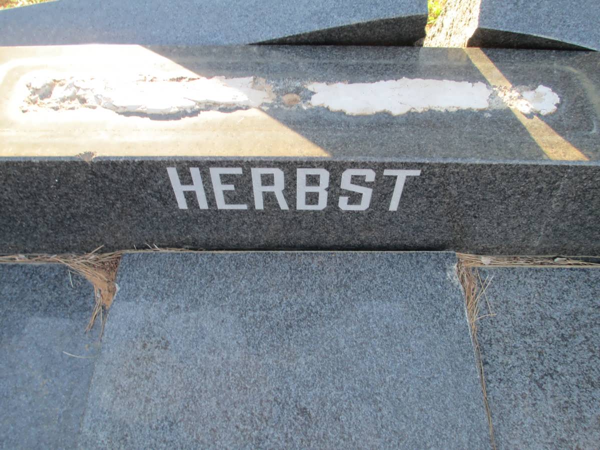 HERBST Cornelius Jacobus 1924-1977 &amp; Anna Elizabeth Maria 1925-1977