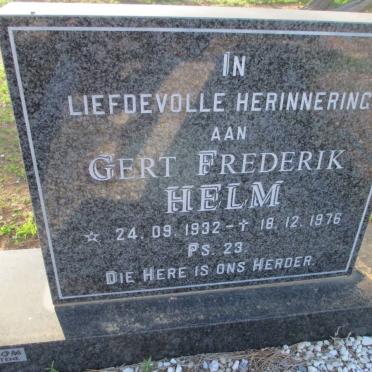 HELM Gert Frederik 1932-1976