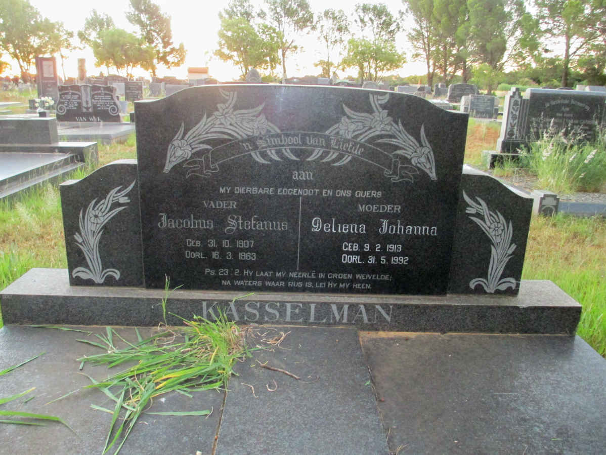 KASSELMAN Jacobus Stefanus 1907-1963 &amp; Deliena Johanna 1913-1992