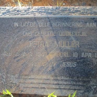 MULLER Petra 1947-1958