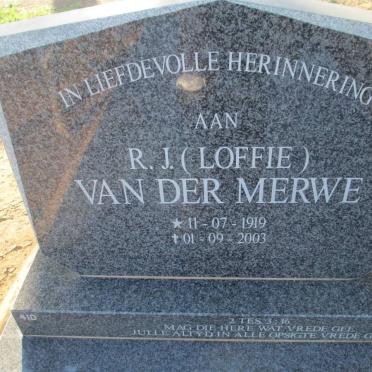 MERWE R.J., van der 1919-2003